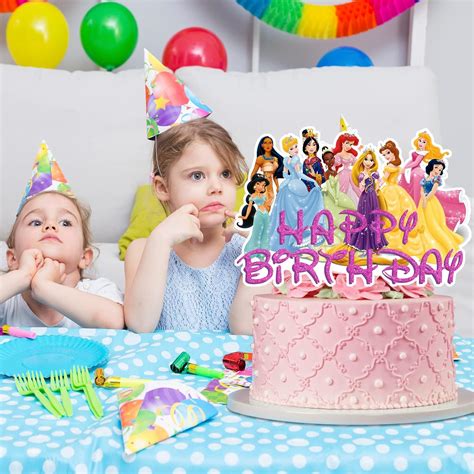 Princess Birthday Party Supplies Cake Topper Decorations for Princess ...