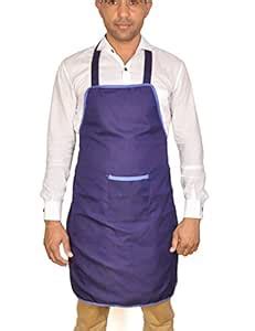 Buy Branded waterproof Blue kitchen apron with cap made in india Online ...