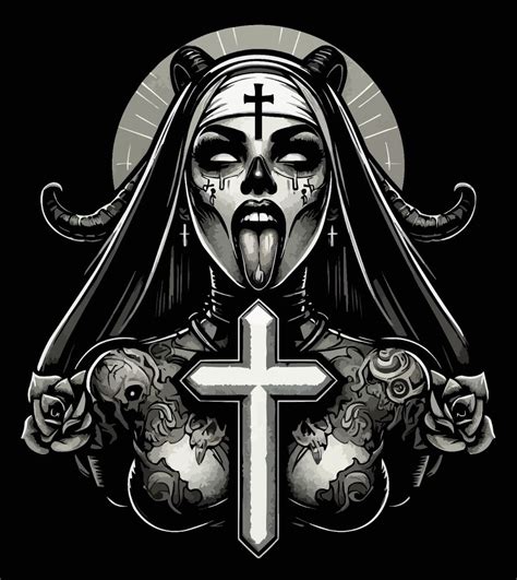 Unholy Nun | Dark tattoo, Dark fantasy, Japan tattoo design