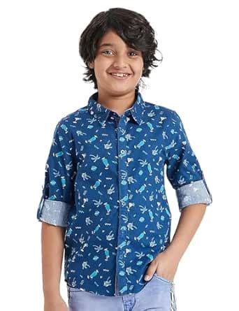 Buy Amazon Brand - Jam & Honey Boys 100% Cotton Printed Full Sleeves ...