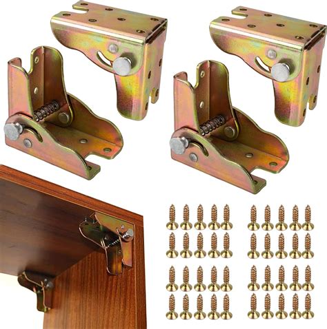 JOIKIT 4 PCS Folding Hinges, 90 Degree Self Locking Hinges, Table ...