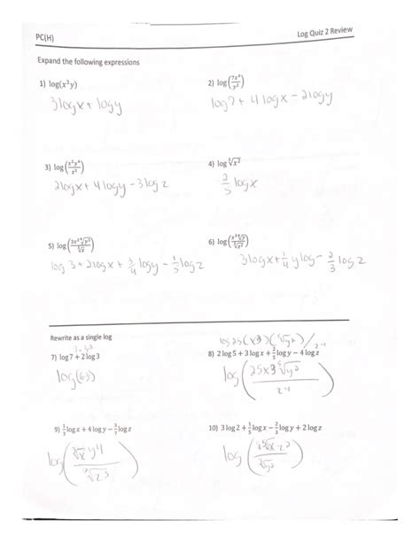 Basic Log Problems 的图像结果