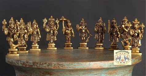 Buy acraftsindia Brass Dashavtar Lor Vishnu Ten Avatar Divine Idol ...