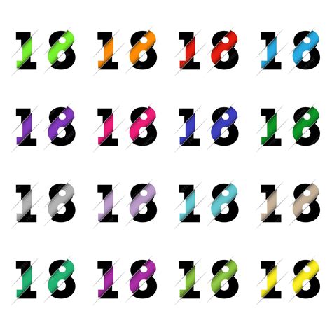 Número de corte de papel dieciocho 18 Efecto de corte de papel de ...