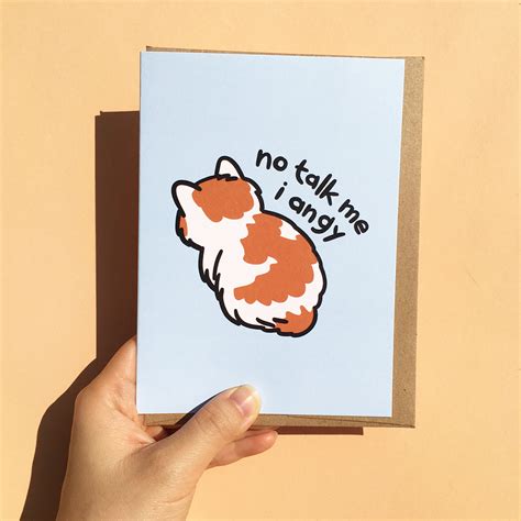 Greeting Card - no talk me i angy
