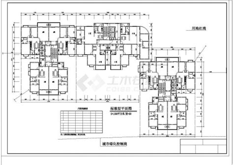 杭州高层住宅楼单体平面设计图_住宅小区_土木在线