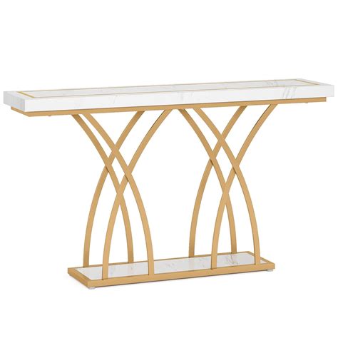 Console Table, 140 CM Modern Faux Marble Entryway Table – MecaWorks – EGYPT