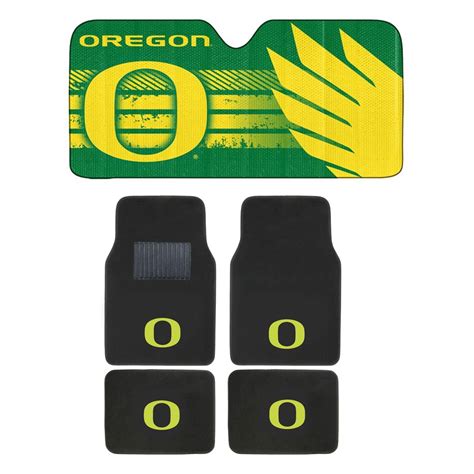 NEW OREGON DUCKS Car 4pc Carpet FRONT REAR Floor Mats & Auto Sun Shade ...