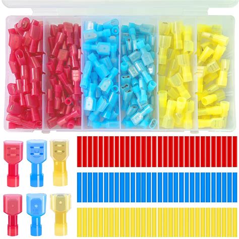 MKBKLLJY 270Pcs Nylon Spade Quick Disconnect Connectors Kit 22-10 Gauge ...