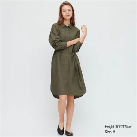 Uniqlo Linen Dress Shirt, Women's Fashion, Dresses & Sets, Dresses on ...