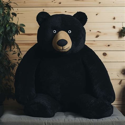 Giant Black Bear Stuffed Animal – PlushThis| Plushies & Stuffed Animals