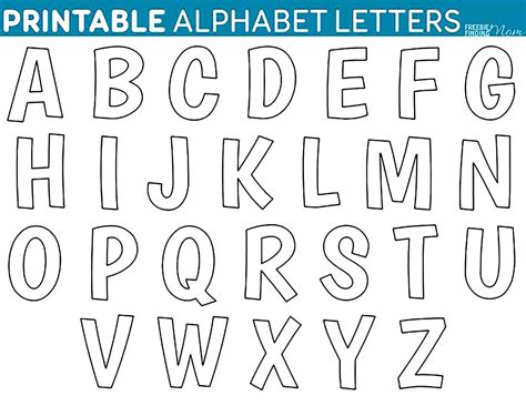 Alphabet Outline Template | room surf.com