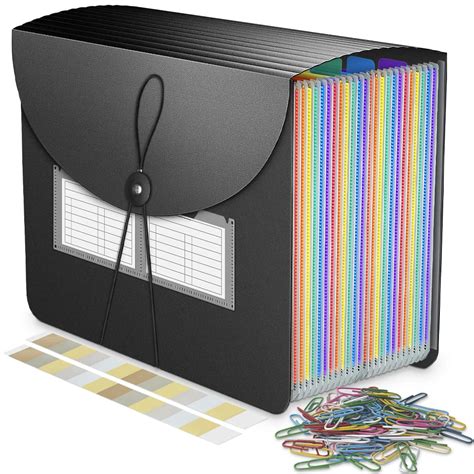 Buy File Organiser Document Organiser Box File Folder,24 Pockets ...
