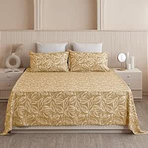 HOMEMONDE Premium 210 TC Cotton Bedsheet King Size 108 x 108 Inches ...