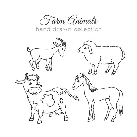 Farm Animals Drawing at PaintingValley.com | Explore collection of Farm ...