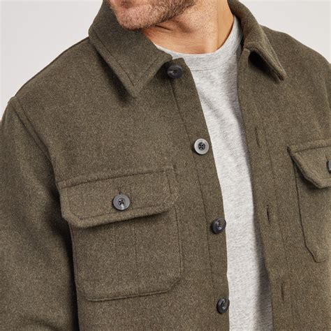 Men's Oversized Wool Shirt Jacket - Mott & Bow