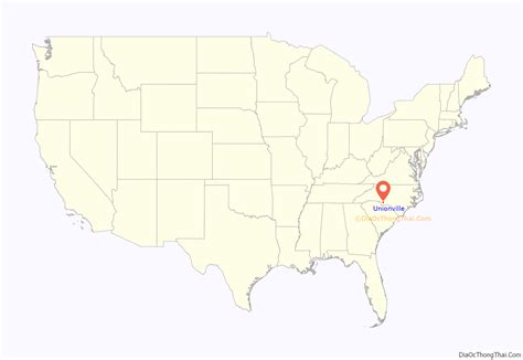 Map of Unionville town, North Carolina - Thong Thai Real
