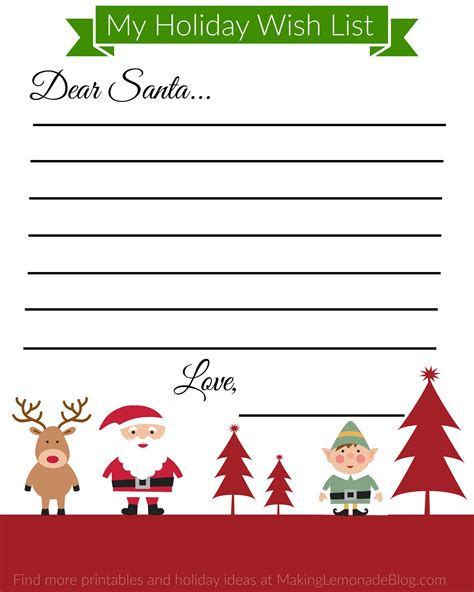 Santa Wish List Printable | FREE Printables