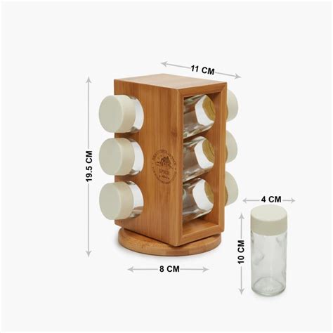 Buy Mendo 7Pcs Bamboo Spice Rack Set from Home Centre at just INR 1299.0