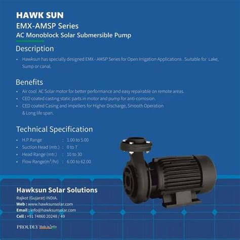 AC Solar Surface Monoblock Pumps - 1HP Solar Ac Surface Monoblock Pump ...