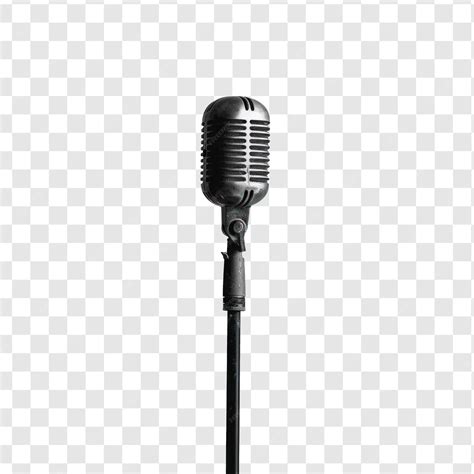 Premium PSD | Old school microphone on transparency background psd