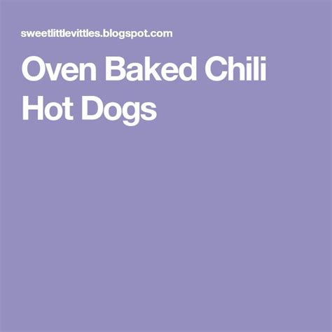 oven baked hot dogs