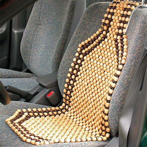 Voila Wooden Bead Seat Cover for Car Acupressure Design Universal Size ...