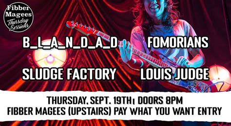 FMTS#162: BLANDAD/Fomorians/Sludge Factory/Louis Judge, Fibber Magees ...