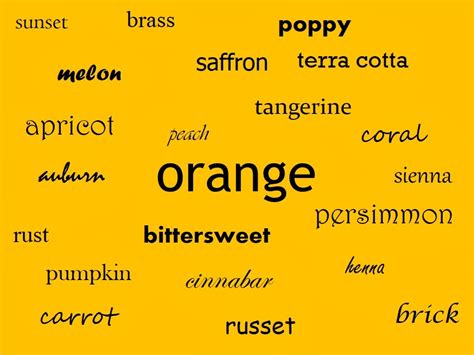 Orange Definition Word at Irene Defilippo blog