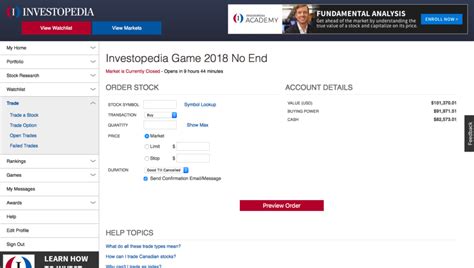 Investopedia Simulator Tutorial 的图像结果