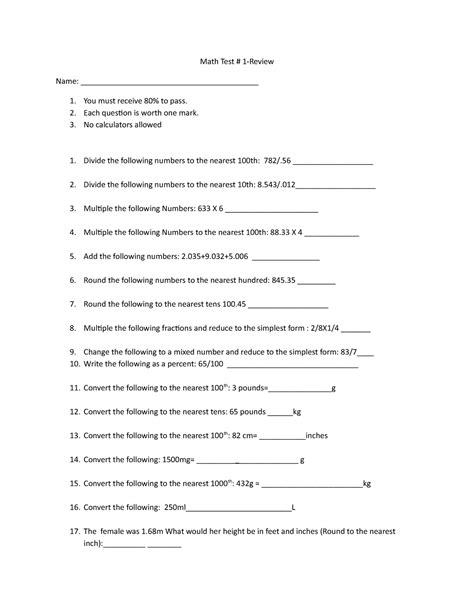 Image result for Math Test 1