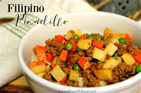 Filipino Picadillo - A Bountiful Love