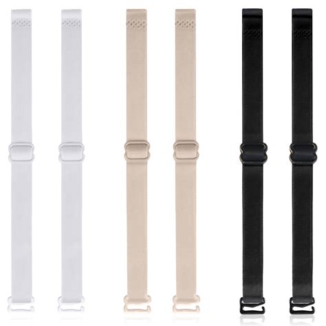Xlrhong 6 Pack Bra Strap Holders for Slipping, Elastic Bra Strap Holder ...