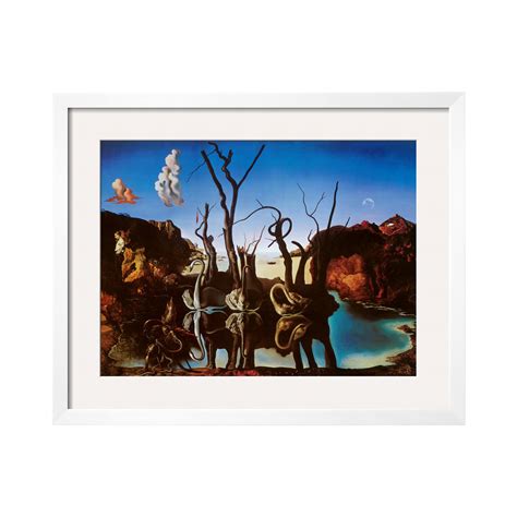 Salvador Dalí // Swans Reflecting Elephants (Black Frame) - Salvador ...