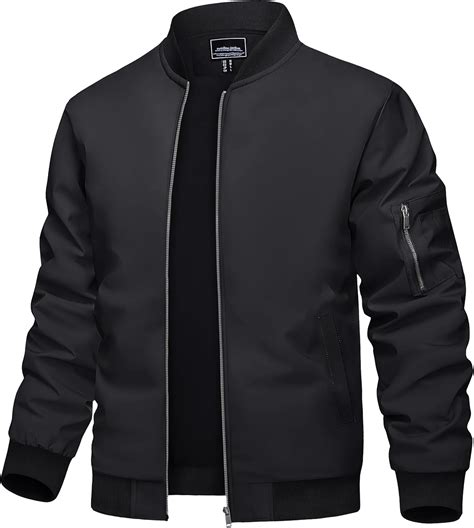 Men's Bomber Jacket Lightweight Casual Spring Fall