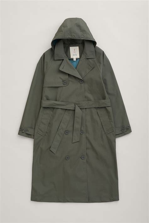 Buy Seasalt Cornwall Green Penweathers Waterproof Trench Coat from the ...