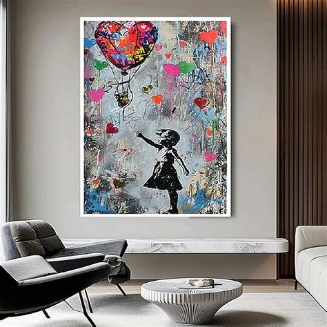 Girl Graffiti oil painting hand painted pop art painting Famous Canvas ...