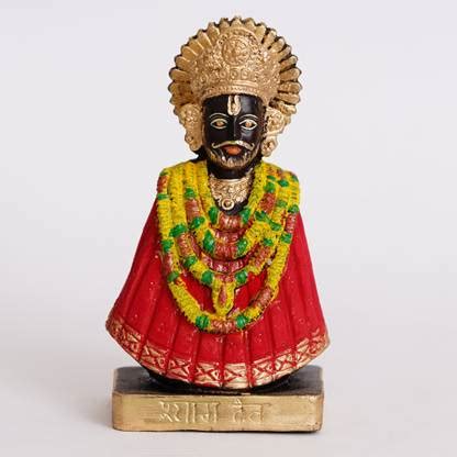 SMART BUTTON Khatu Shyam Baba Black Decorative Showpiece - 14 cm Price ...