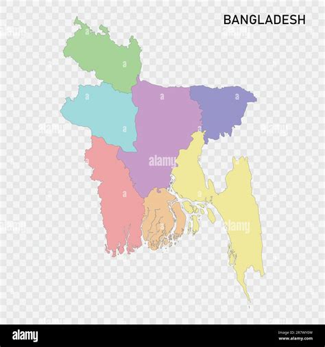 Isolated colored map of Bangladesh with borders of the regions Stock Vector Image & Art - Alamy