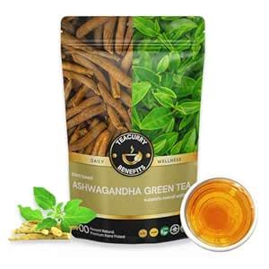 TEACURRY Ashwagandha Green Tea - 100 Gms Loose Tea / 50 Cups ...