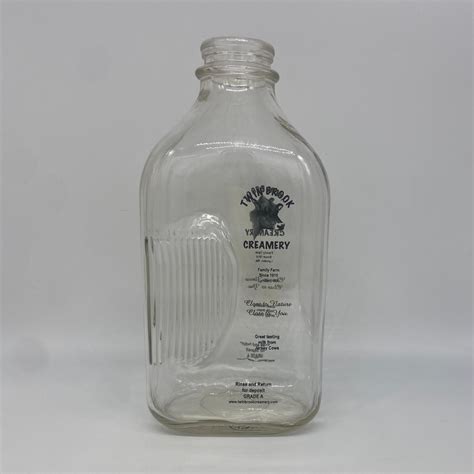 Twin Brook Creamery Lynden, Washington Jersey Cow Half Gallon Glass ...