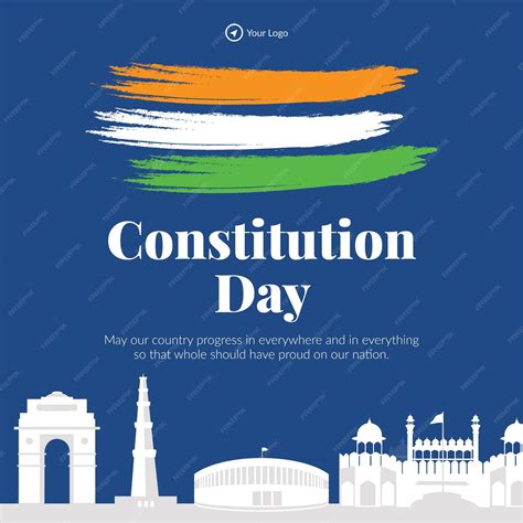 Premium Vector | Banner design of Happy Constitution Day of India template