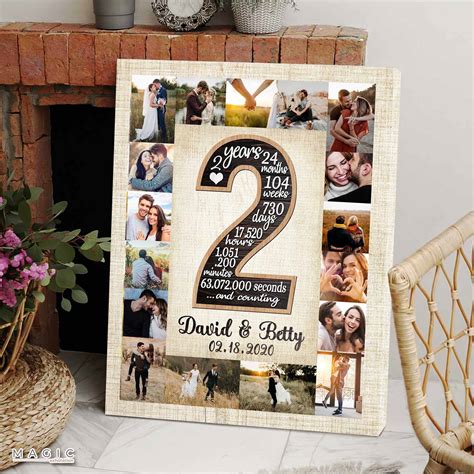 Second Anniversary Gift, Personalized Gifts for Valentines Day for ...