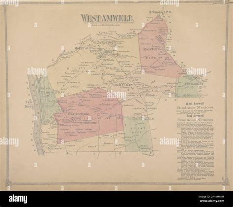 East west new jersey map hi-res stock photography and images - Alamy
