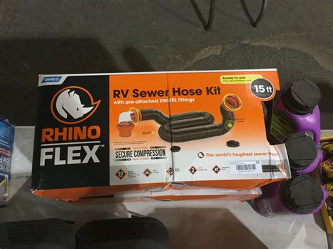 Rhino Flex RV Sewer Hose Kit 15ft - A D Auction Depot Inc.