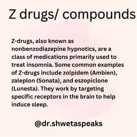 Dr.Shweta pandey on LinkedIn: Z drugs, also known as nonbenzodiazepine hypnotics, are a class of…