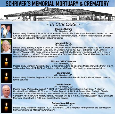 Schriver's Memorial Mortuary and Crematory | Aberdeen SD