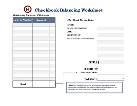 Balance Checkbook Worksheet - Writing Practice Worksheet