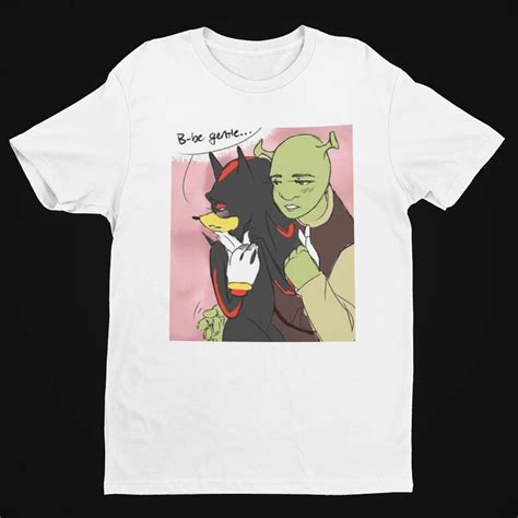 Shrek X Shadow Shrek Shirt Fan Art Cringe Meme T-shirt Oddly Specific ...