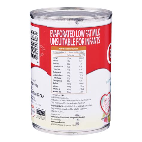 Carnation Evaporated Milk Nutrition Facts